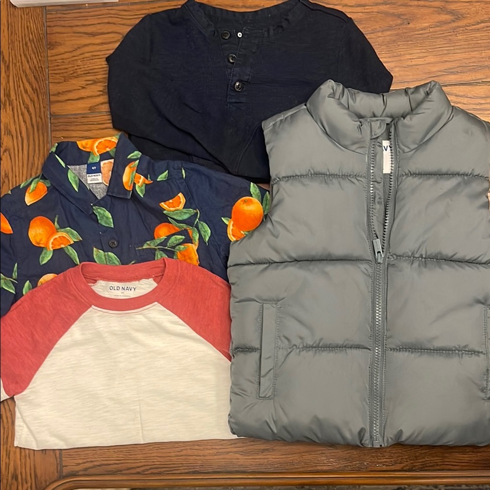 Old Navy Red and White Kids Raglan Shirt